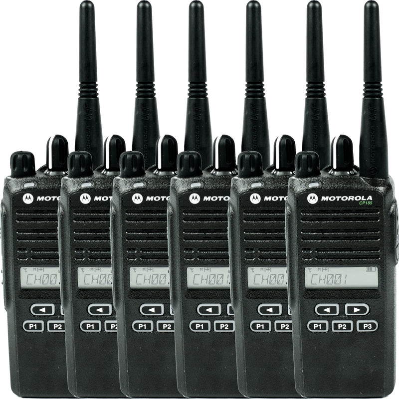 Pack of CP185 UHF Original Motorola 435-480 MHz Handheld Two-Way Radio Transceiver Watts, 16 Channels - 3